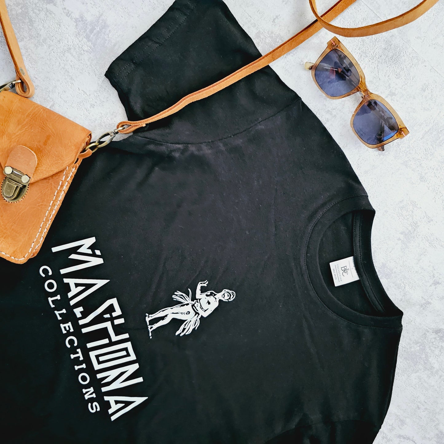 Africa Print Detailed T-Shirt | Bogolan Print Detail and Pocket