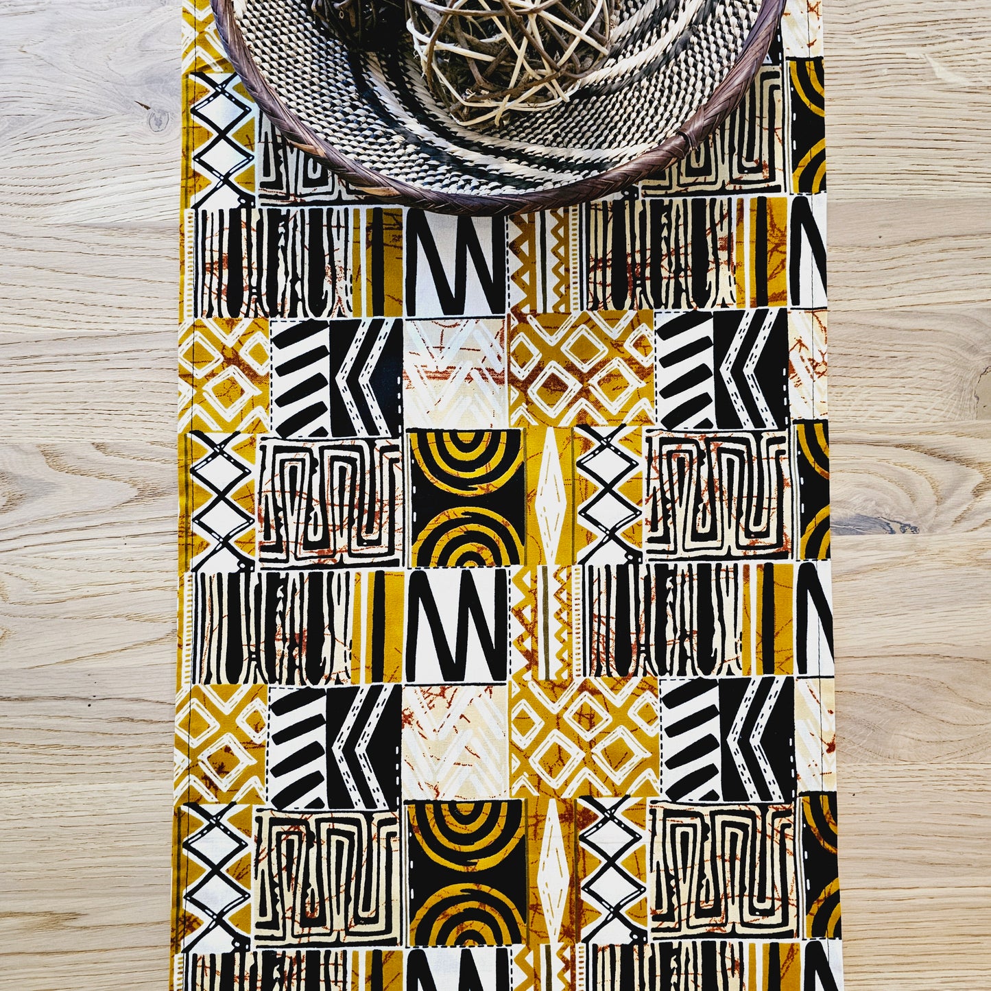Set of 2 Table Runners 160x35cm | 180x35 | 200x35cm | 100% Cotton African Print Fabric