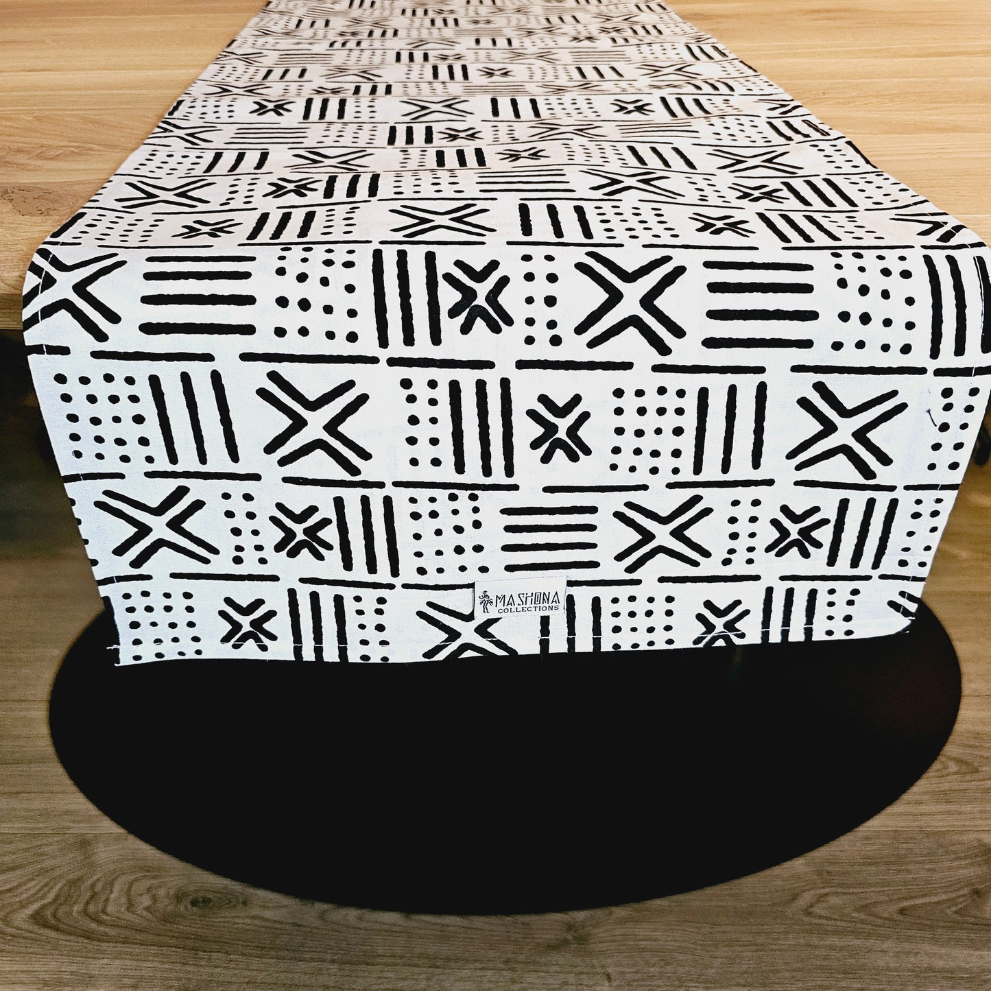 Handmade Table Runner 160x35cm | 180x35 | 200x35cm | African Print "Mudcloth" Bogolan Inspired Print Made from 100% African Print Fabric