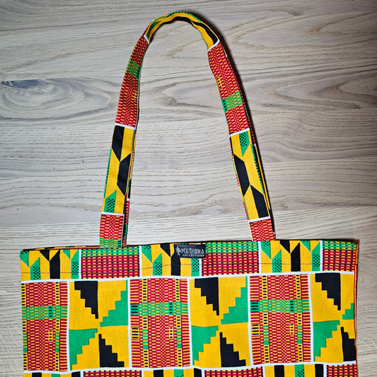 Handmade Tote Bag African Print | Beach Bag | Shopping Bag