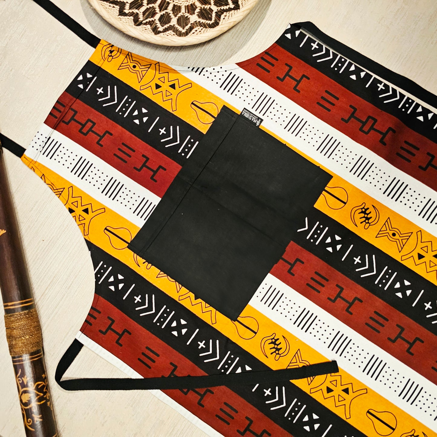 Apron and Matching Oven Gloves Set | 100% Cotton African Print Fabric