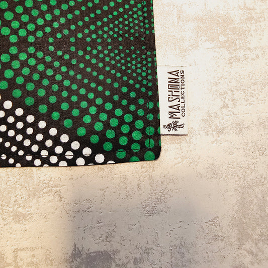 Handgemaakte '' Bogolan'' geïnspireerde print placemats | Boheemse wasbare placemats