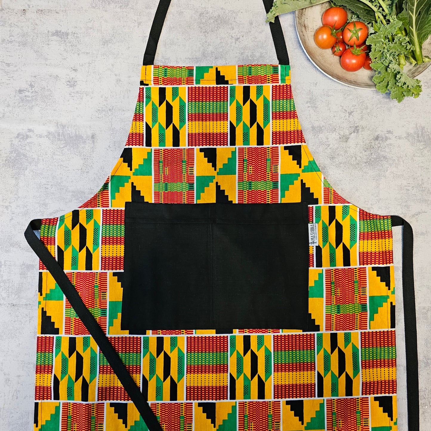 Apron and Matching Oven Gloves Set | 100% Cotton African Print Fabric