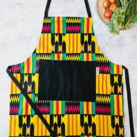Apron and Matching Oven Gloves Set | 100% Cotton African Print Fabric