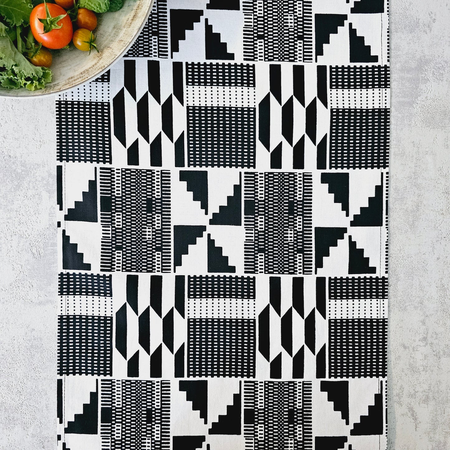 Handmade Table Runner 160x35cm | 180x35cm | 200x35cm | African Print "Mudcloth" Bogolan Inspired Print  Made from 100% African Print Fabric