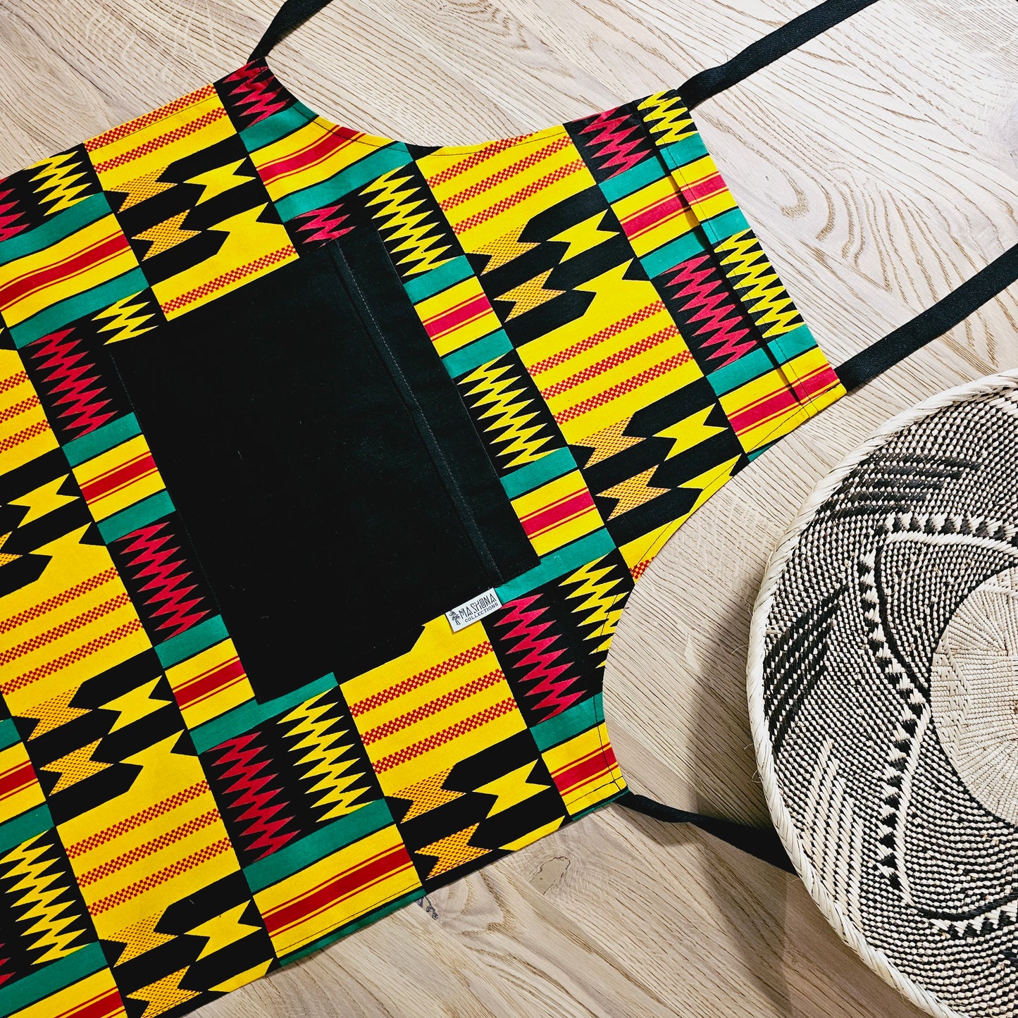 Apron and Matching Oven Gloves Set | 100% Cotton African Print Fabric