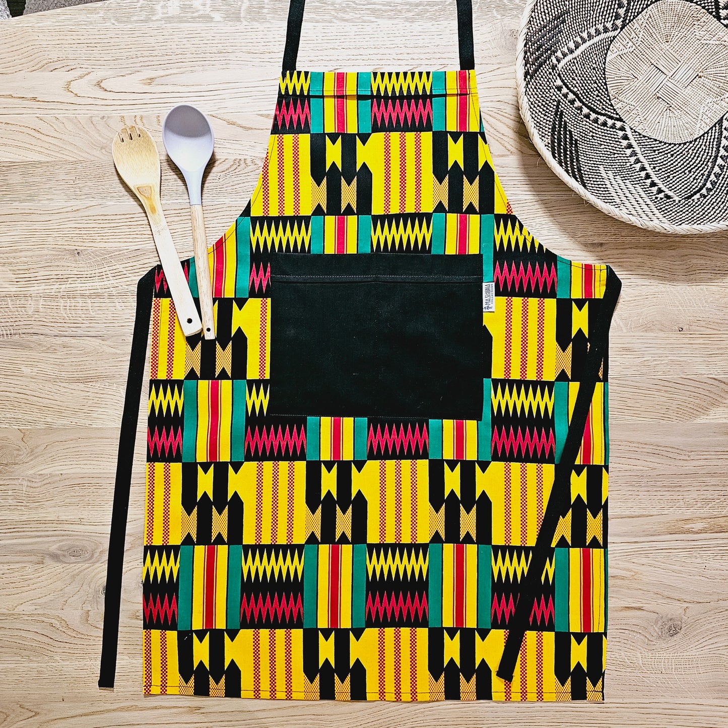 Apron and Matching Oven Gloves Set | 100% Cotton African Print Fabric