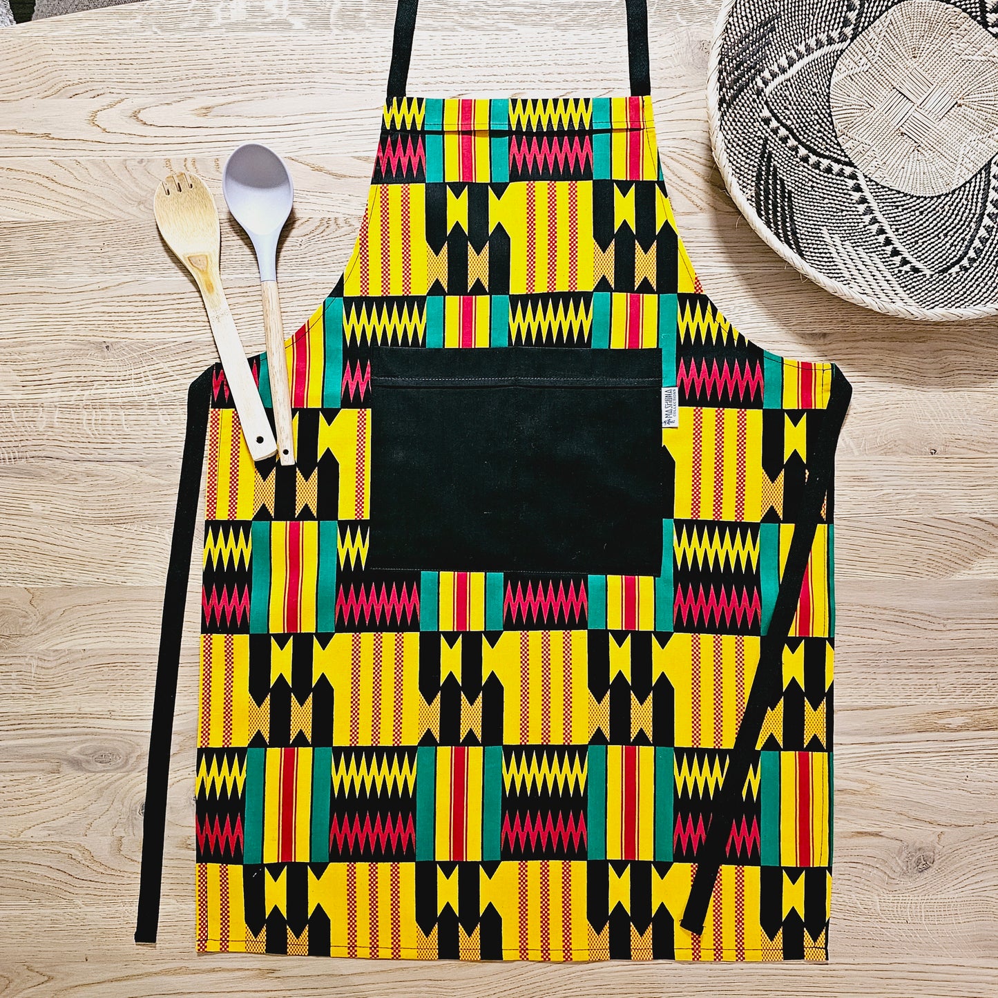 Handmade Apron and Matching Oven Gloves Set