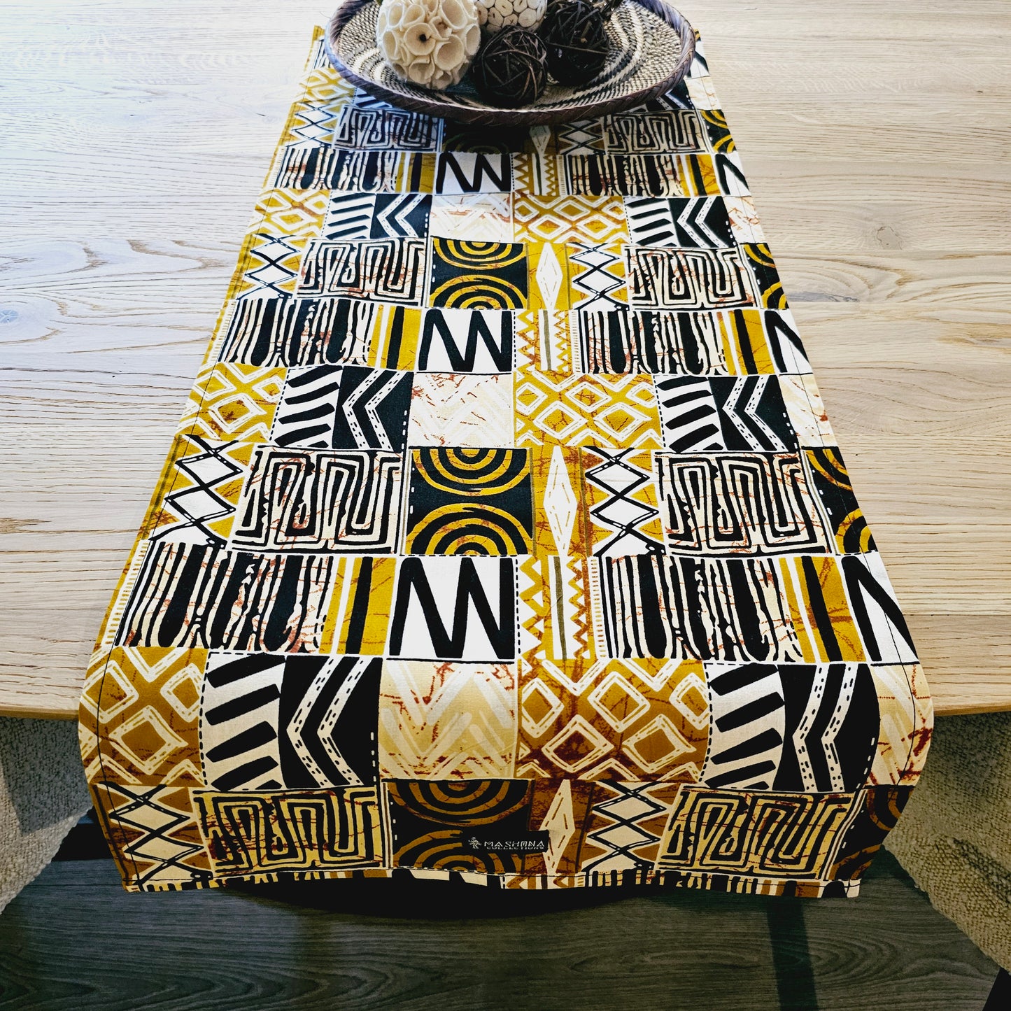 Set of 2 Table Runners 160x35cm | 180x35 | 200x35cm | 100% Cotton African Print Fabric