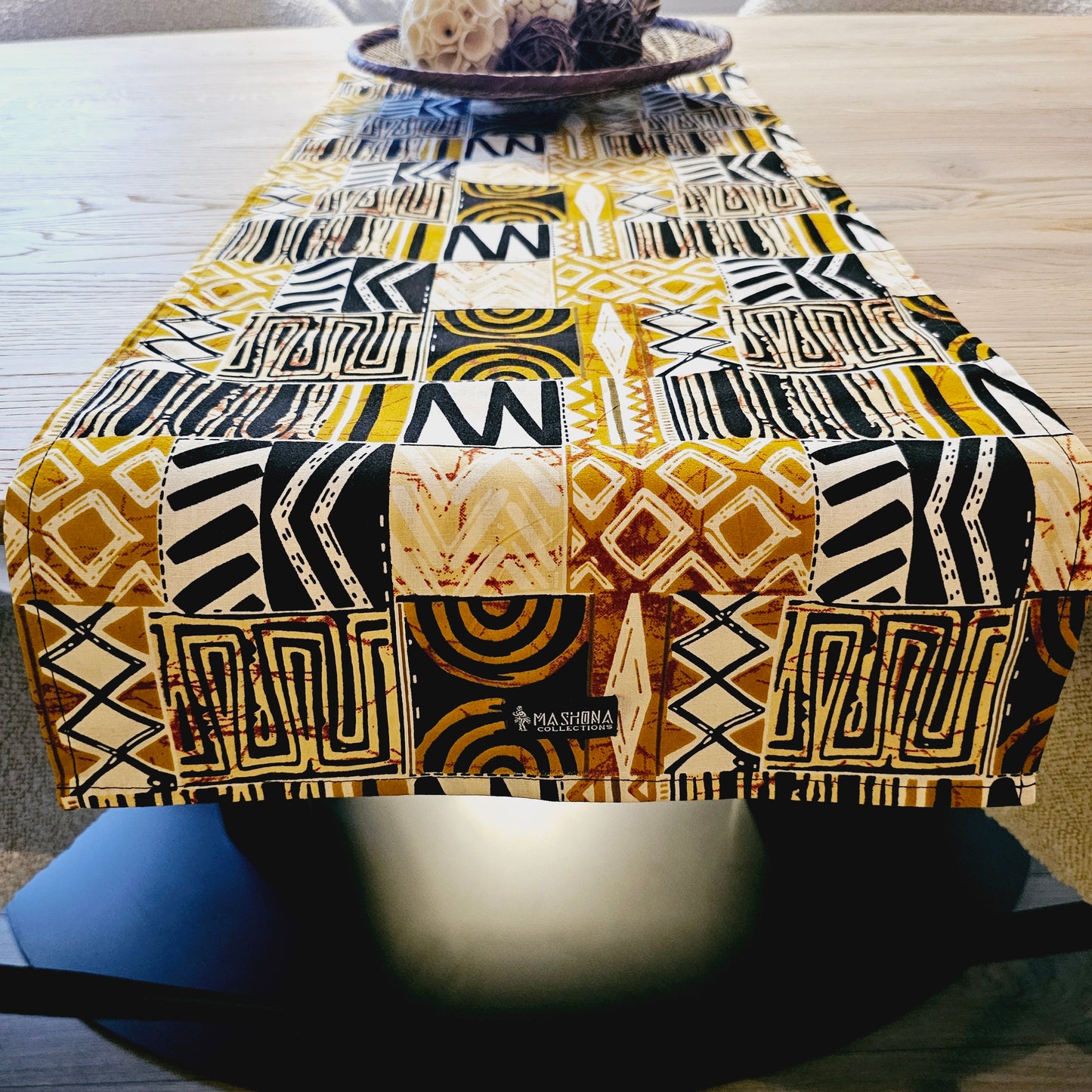Set of 2 Table Runners 160x35cm | 180x35 | 200x35cm | 100% Cotton African Print Fabric