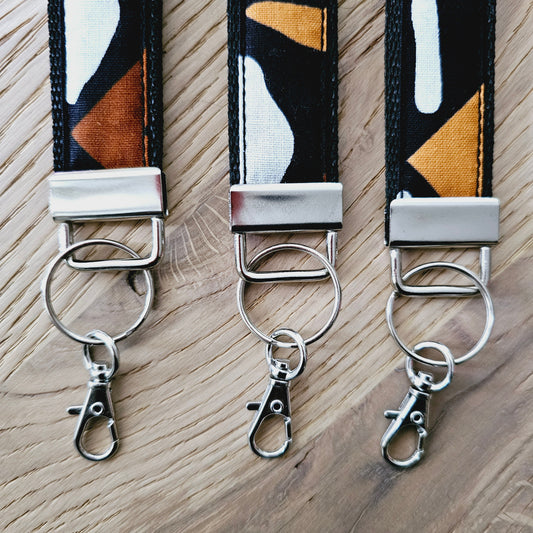 Set of 3 African Print Key Fobs | Wristlet | Key Holder
