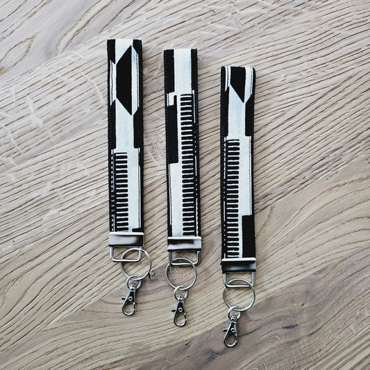 Set of 3 African Print Key Fobs | Wristlet | Key Holder