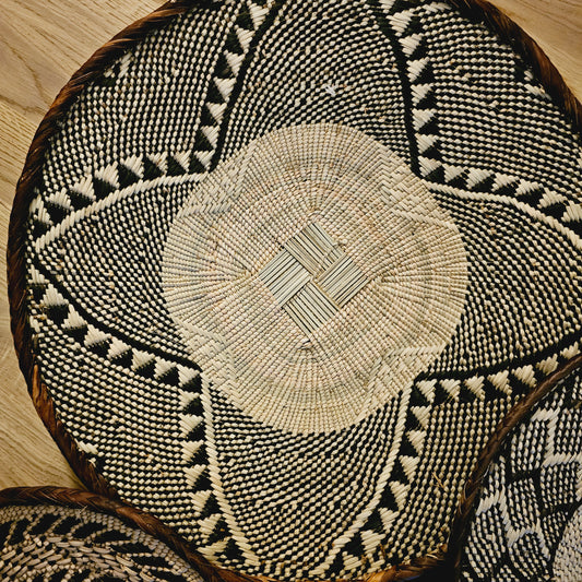 Set of 4 Handmade African Baskets Zimbabwe | Boho Wall Decor 4A