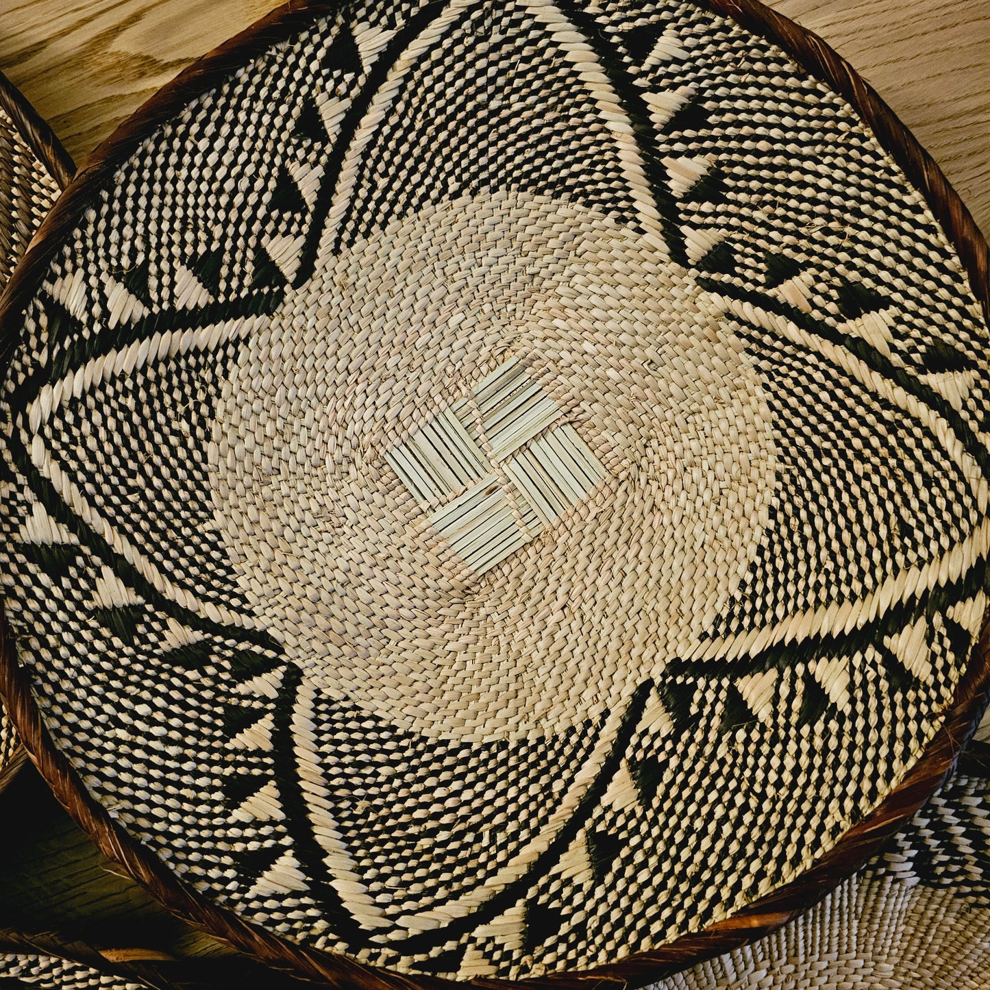 Set of 4 Handmade African Baskets Zimbabwe | Boho Wall Decor | 4C