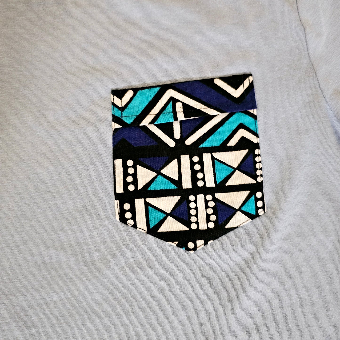 Kids T-shirt with African Ankara Print Detail | 100% cotton