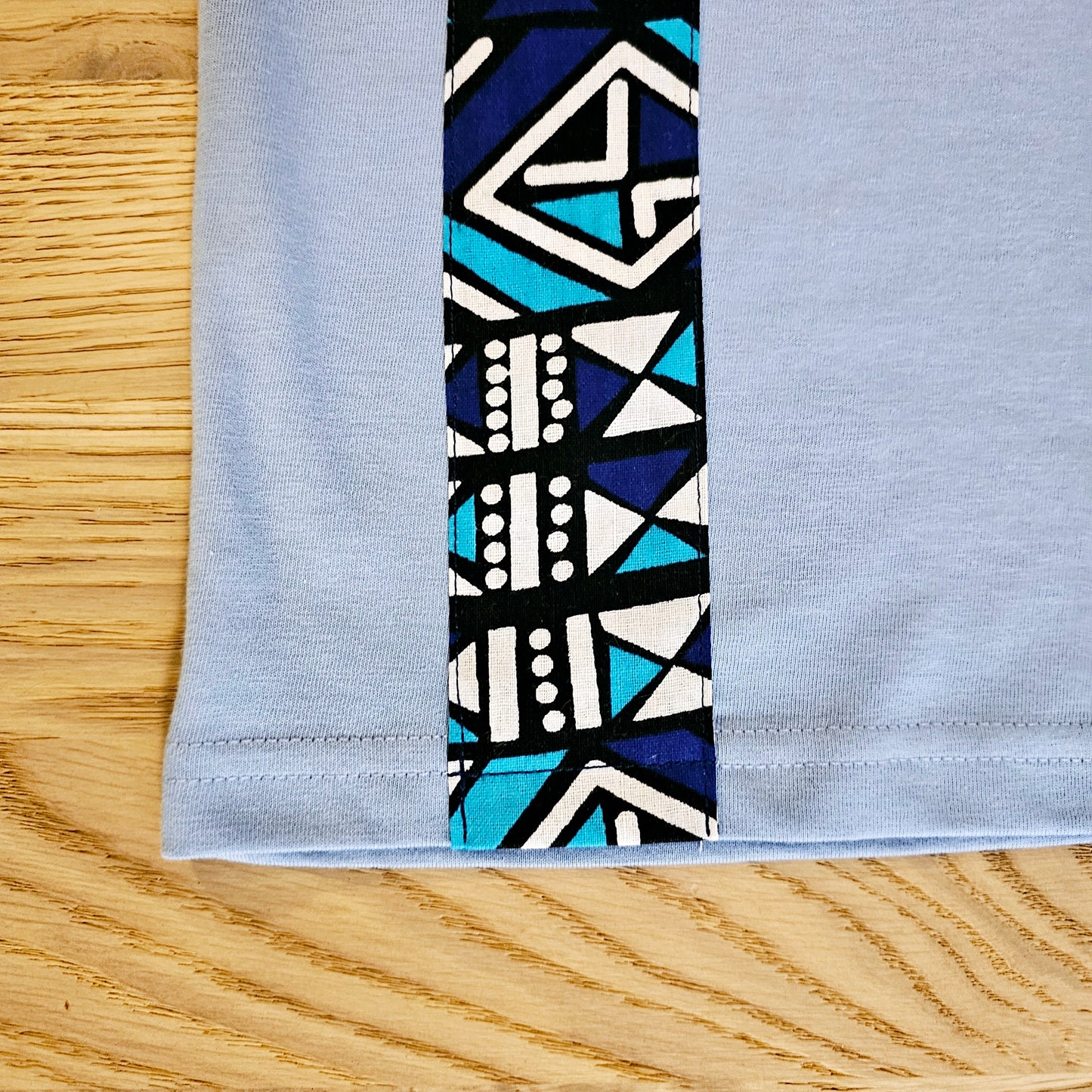 Kids T-shirt with African Ankara Print Detail | 100% cotton