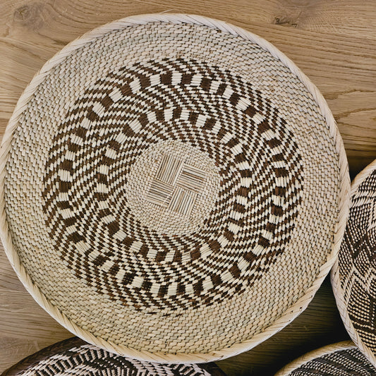 Set of 4 Handmade African Baskets Zimbabwe | Boho Wall Decor 4A