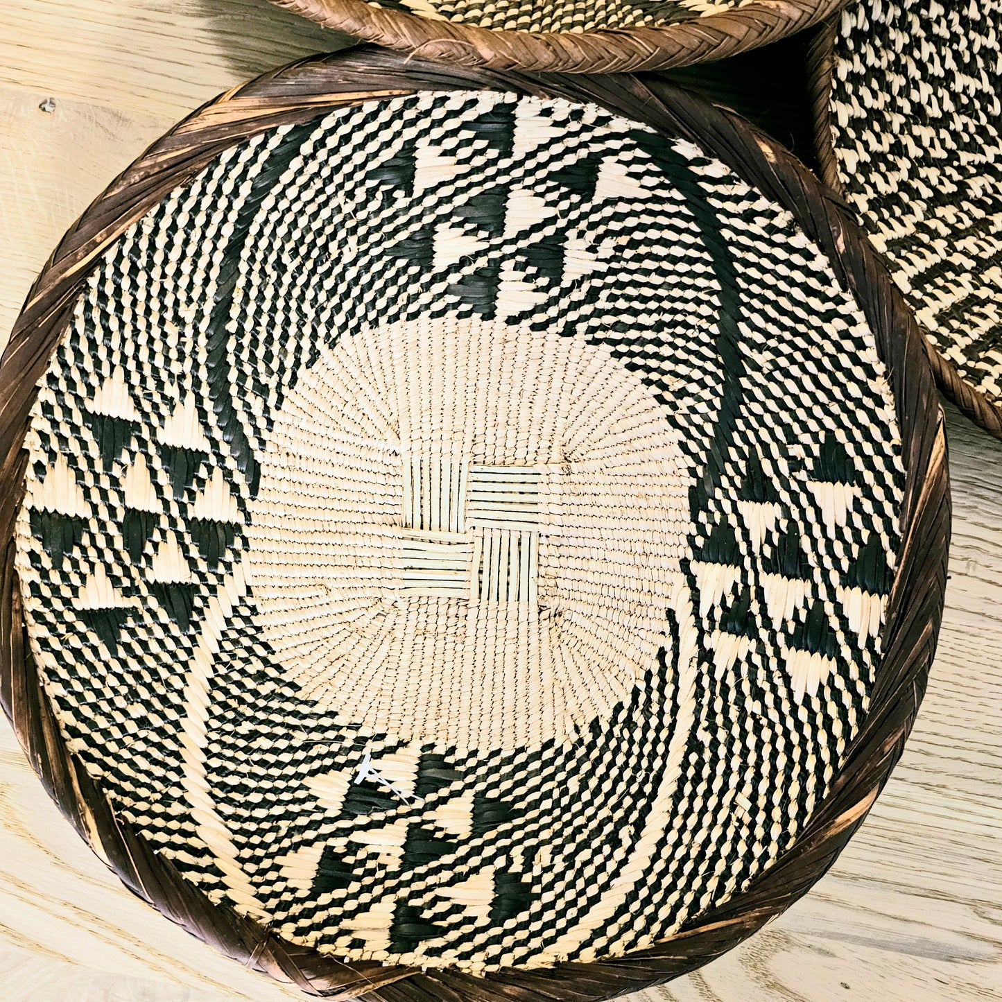 Set of 3 Handmade African Wall Baskets | Zimbabwe Baskets | Boho Wall Decor | 3B