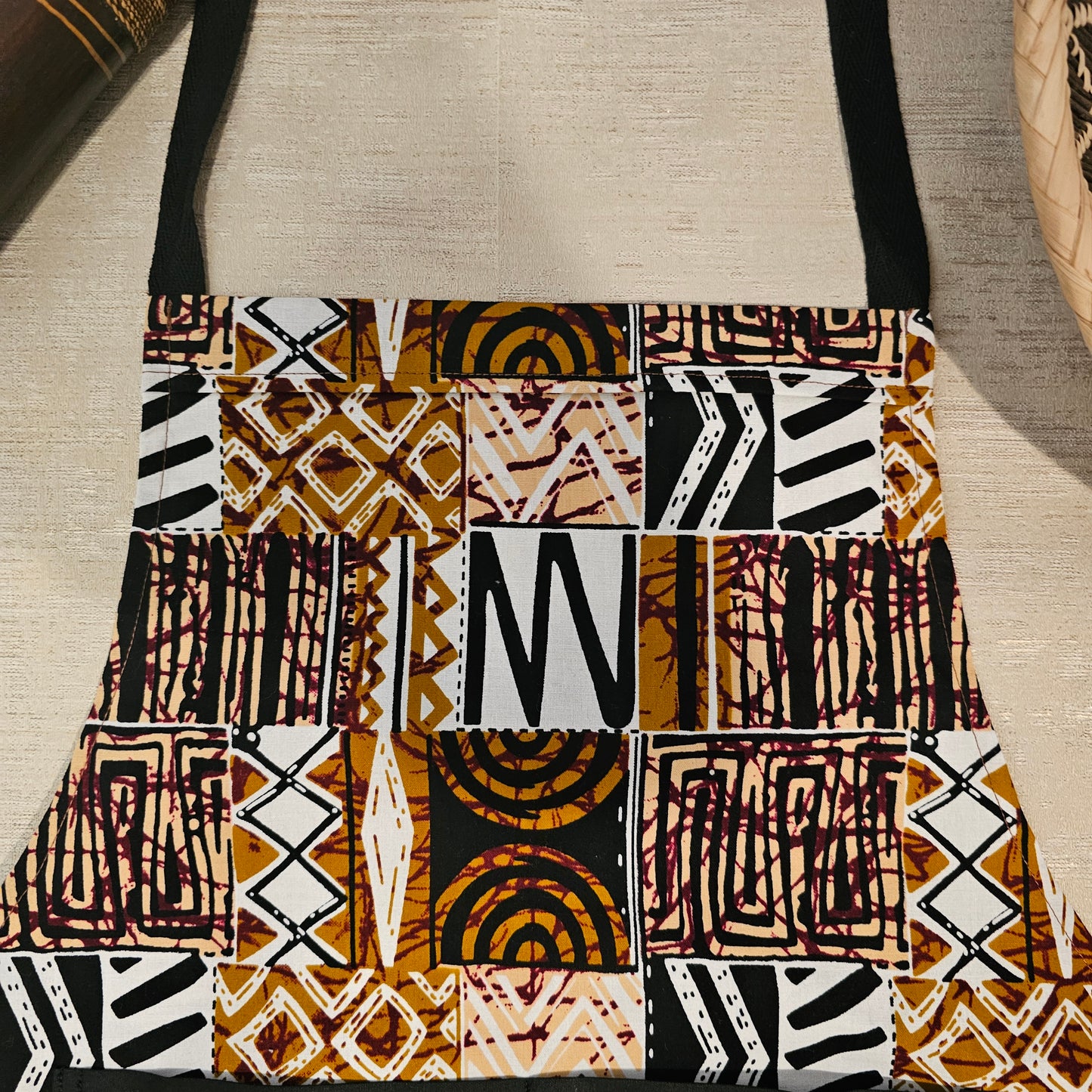 Handmade Apron and Matching Oven Gloves Set | 100% Cotton African Print Fabric