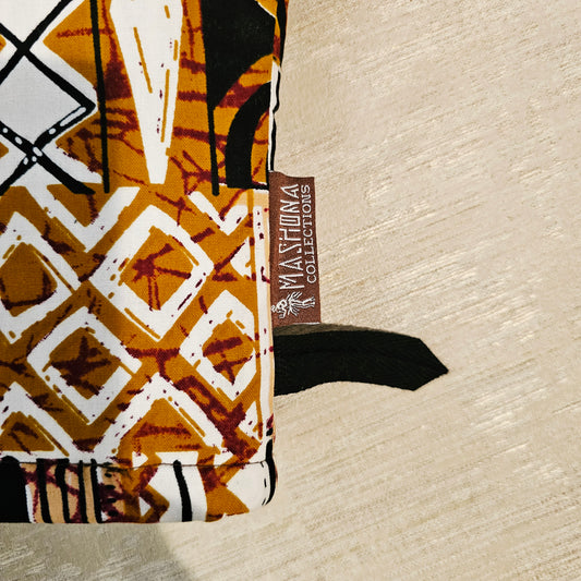 Set of 2 Oven Gloves | Handmade "Mudcloth" Bogolan Print Inspired African Print