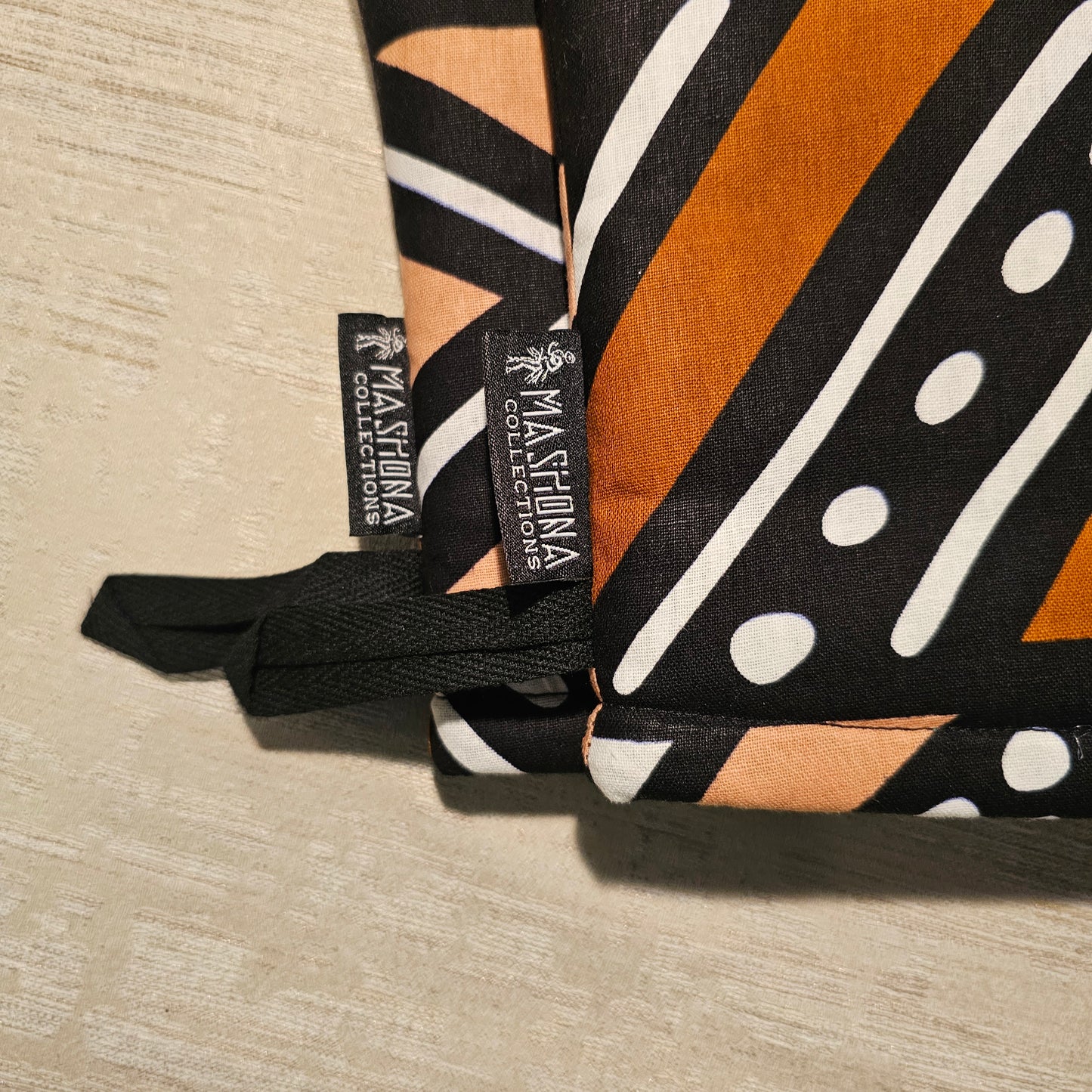 Set of 2 Oven Gloves | Cotton African Print Fabric