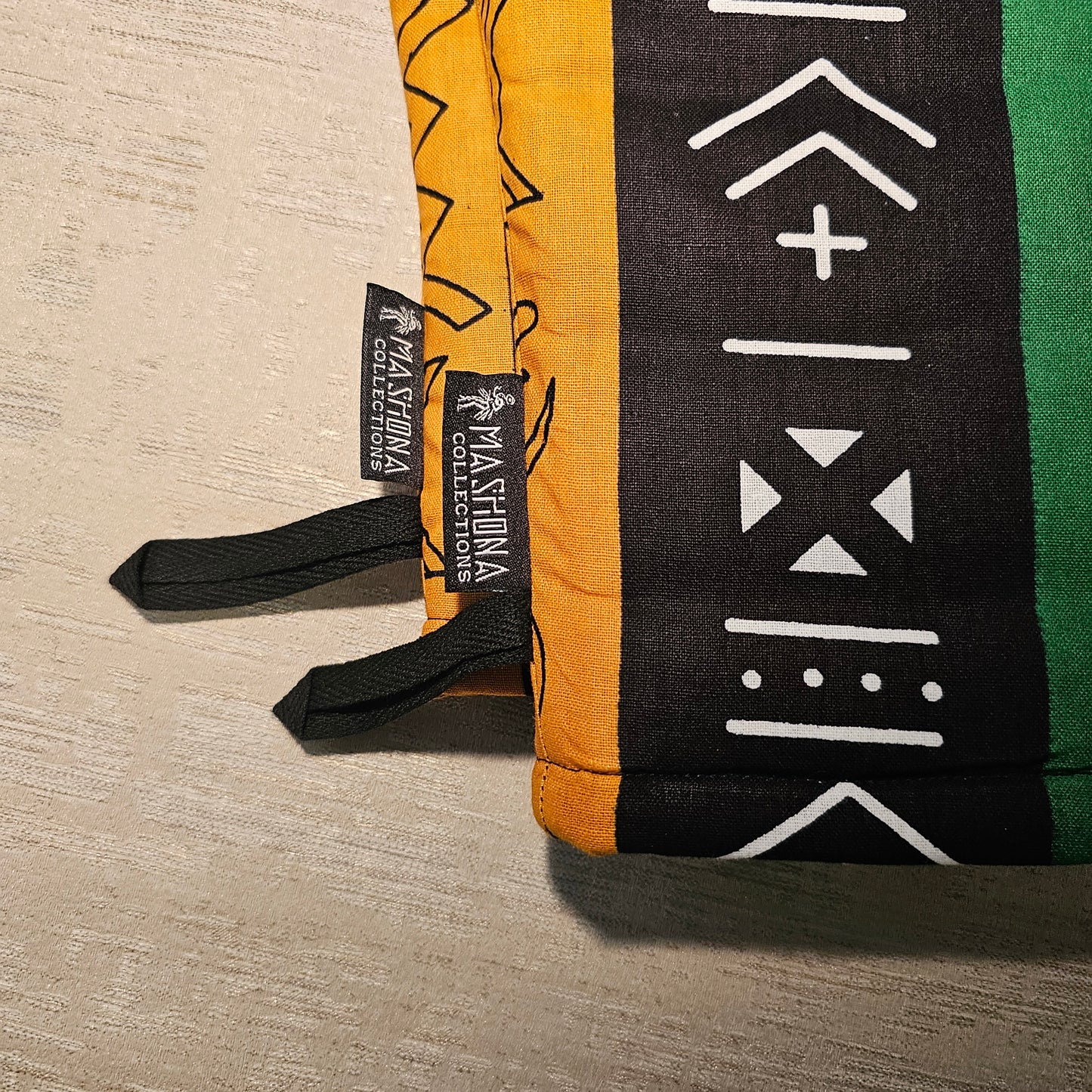 Set of 2 Oven Gloves | 100% African Print Fabric
