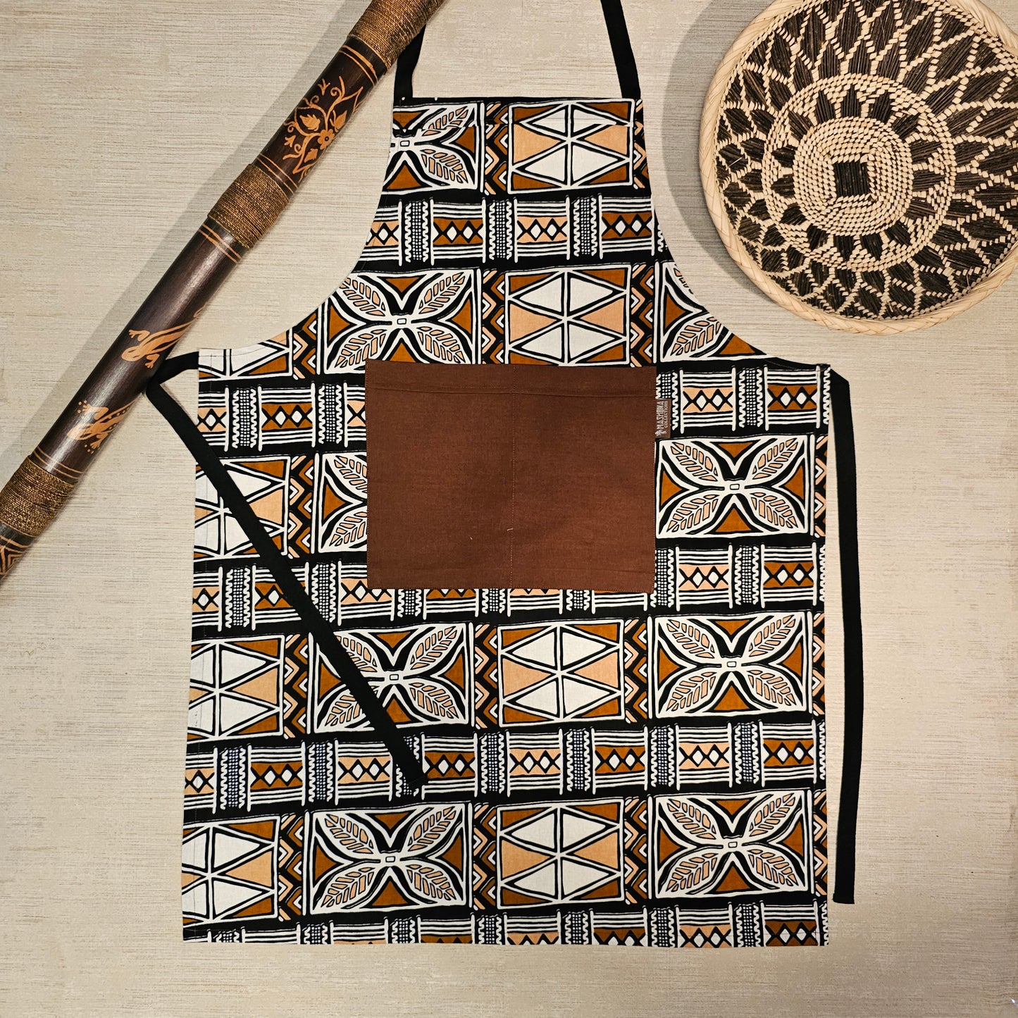 African Print Apron with Pocket | 100% Cotton Fabric