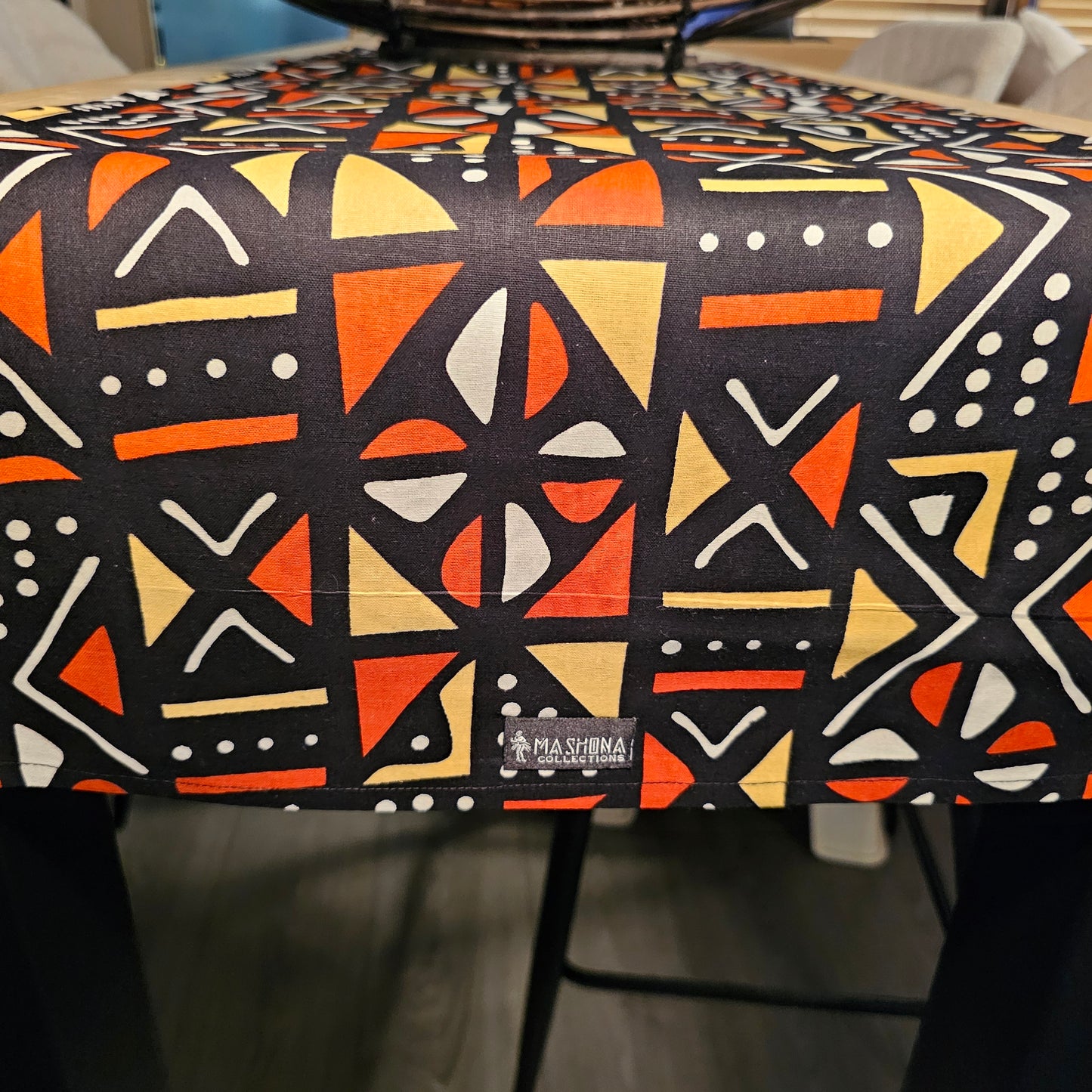 Handgemaakte Afrikaanse Print"Mudcloth"Bogolan Geïnspireerde Print Tafelloper Gemaakt van 100% Afrikaanse Print Stof