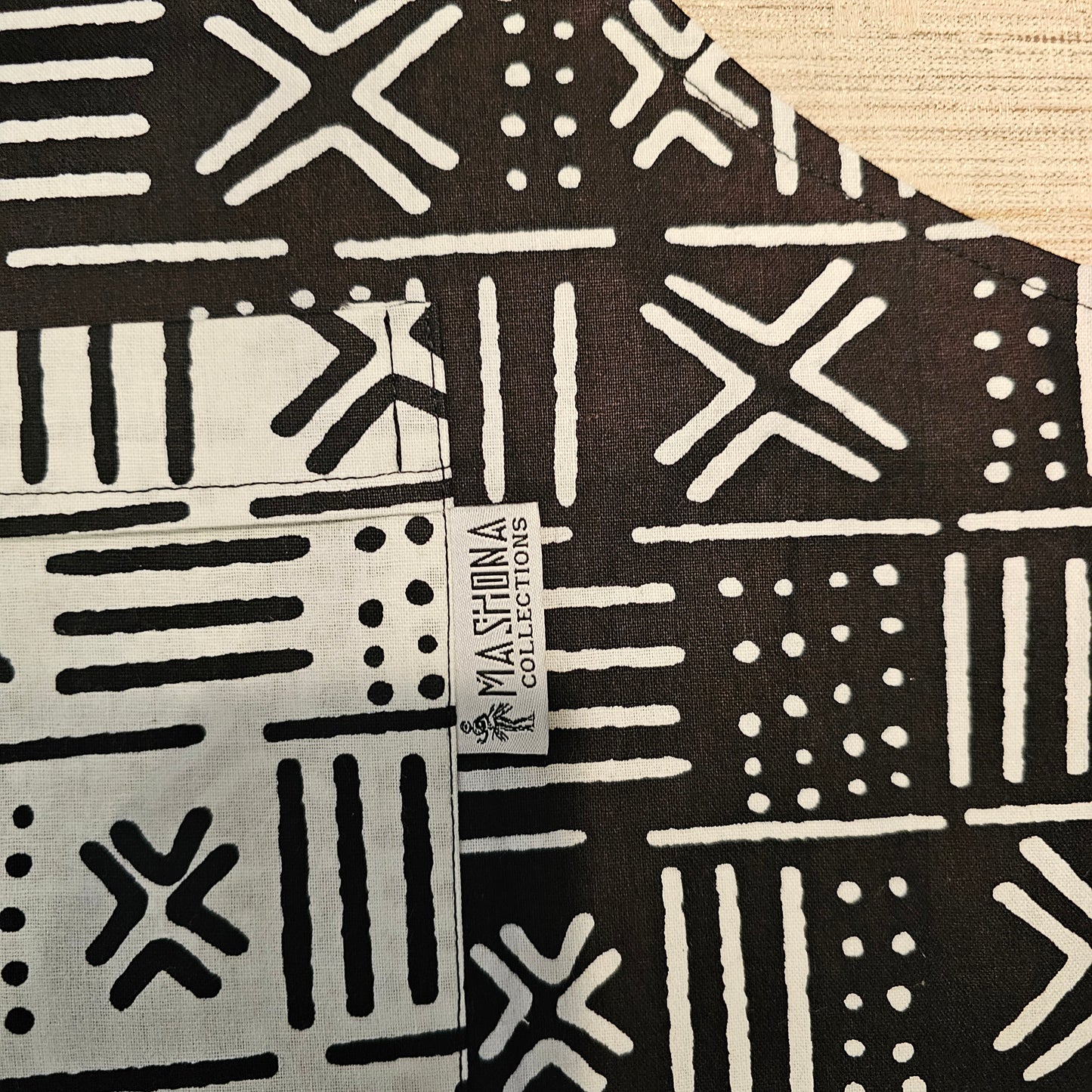 Handmade Bogolan Print | African Print Apron with Pocket