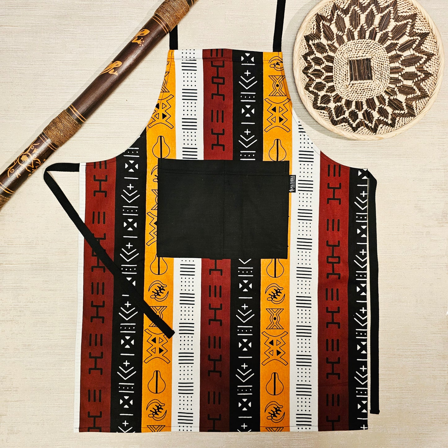 Apron and Matching Oven Gloves Set | 100% Cotton African Print Fabric