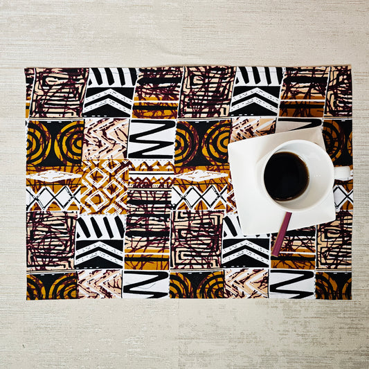 Handmade Set of 4 | 8 Placemats | 32cmx42cm | Bohemian Inspired Washable Placemats | 100% Cotton Placemats.