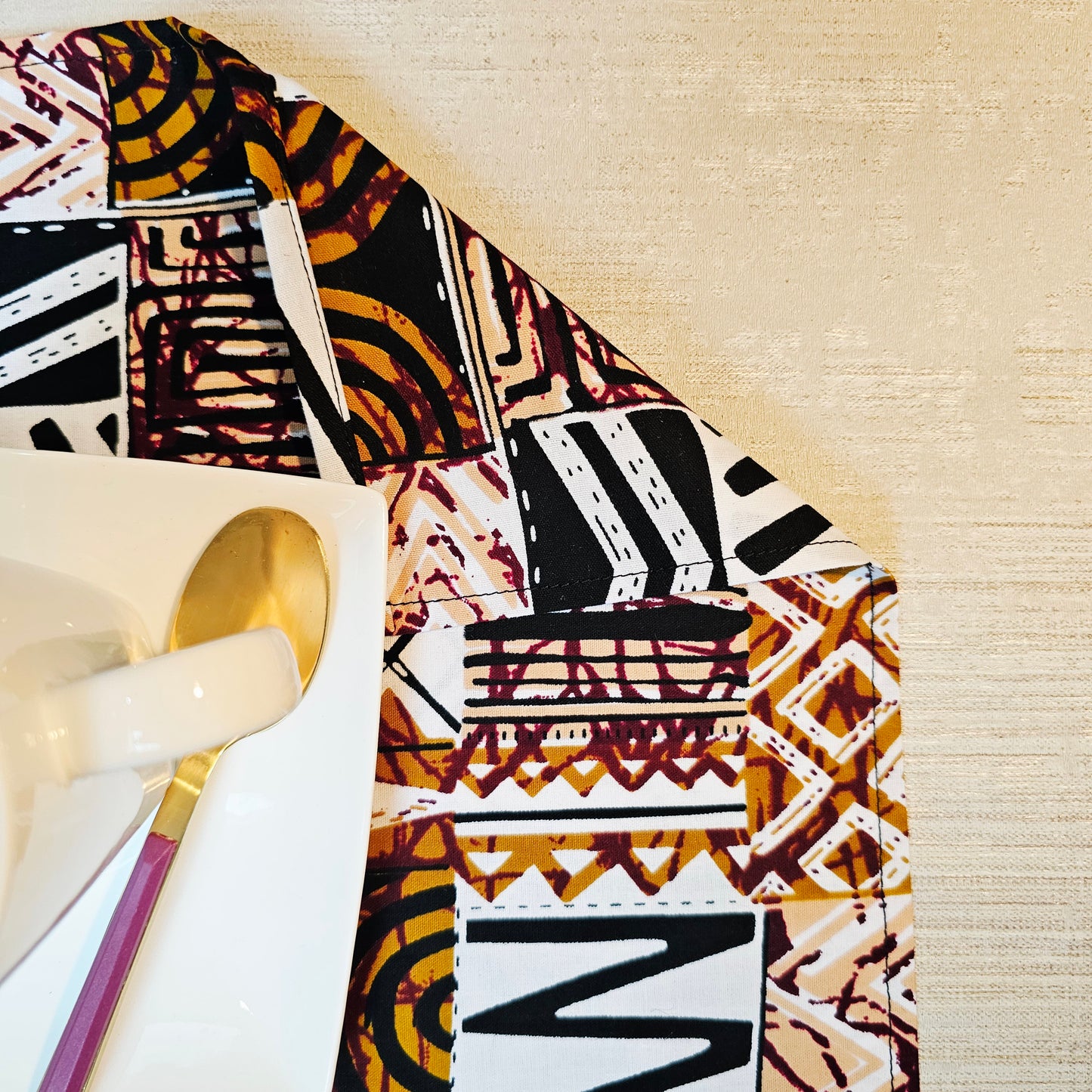 Handmade Set of 4 | 8 Placemats | 32cmx42cm | Bohemian Inspired Washable Placemats | 100% Cotton Placemats.