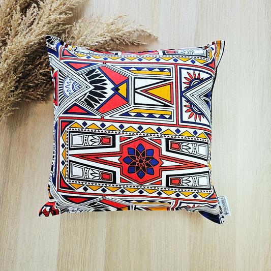 Set of 2 | 4 Cushion Covers |40x40cm | 100% Cotton Wax Ankara Fabric