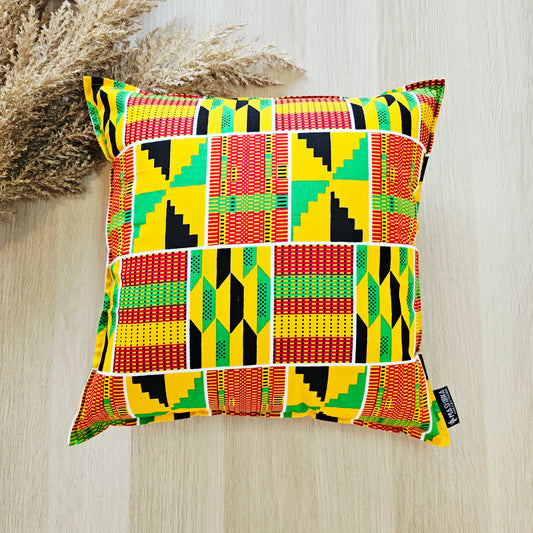 Set of 2 | 4 Cushion Covers |40x40cm | 100% Cotton Wax Ankara Fabric