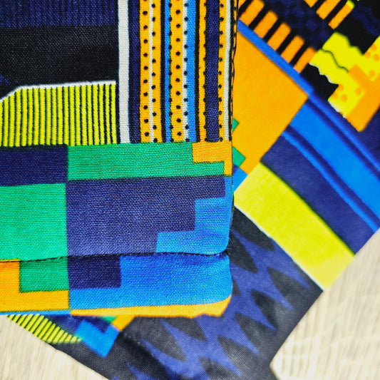 Set of 2 Oven Gloves Handmade "Kente" Bogolan Print Inspired African Print