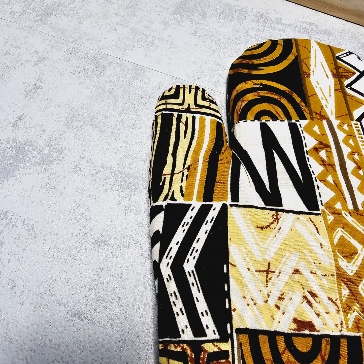 Set of 2 Oven Gloves Handmade "Mudcloth" Bogolan Print Inspired African Print Oven Glove