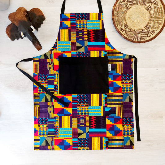 Mashona handgemaakte Afrikaanse modderdoek Bogolan print schort met jute zak