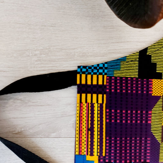 Mashona handgemaakte Afrikaanse modderdoek Bogolan print schort met jute zak