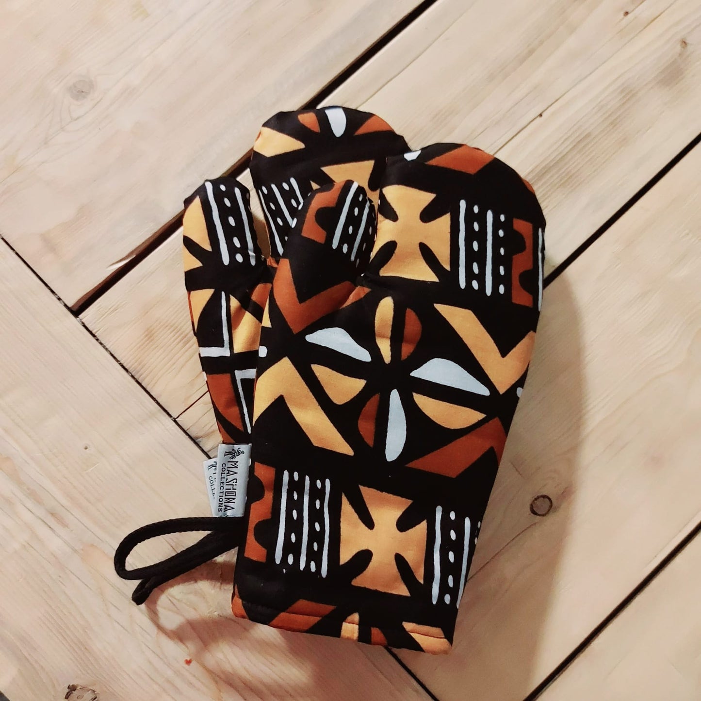 Handmade Apron and Oven Gloves Set | Made from 100% African Print Cotton | African Print Apron